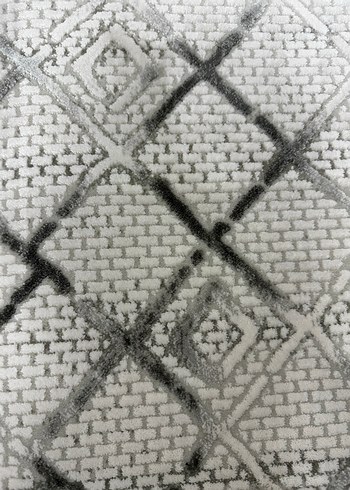 Gri Desenli Modern Halı 100x200 - Görsel 2