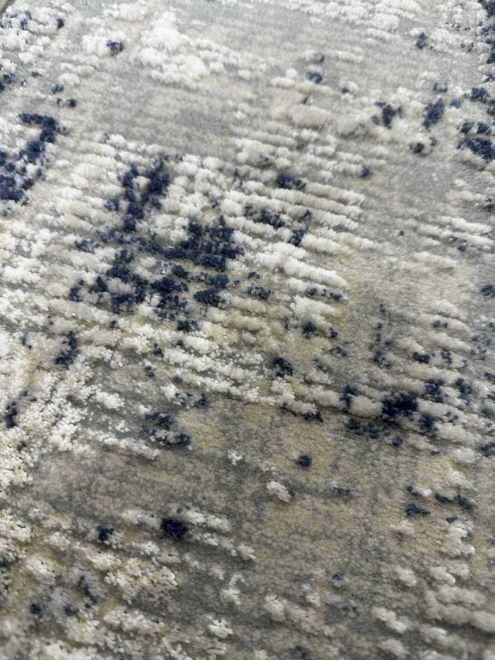 Modern Gri Desenli Halı 100x200 yün - Görsel 3