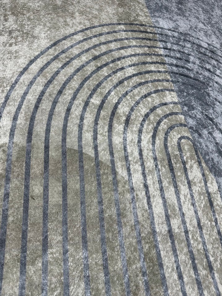 Gri Çağdaş Desensiz Halı 180x280 Yıkanabilir Kaymaz Halı - Görsel 2