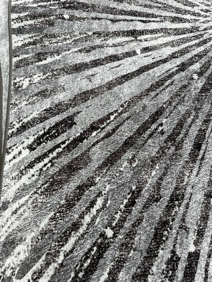 Gri Soyut Desenli Modern Halı 180x280 Yıkanabilir Kaymaz Halı - Görsel 2