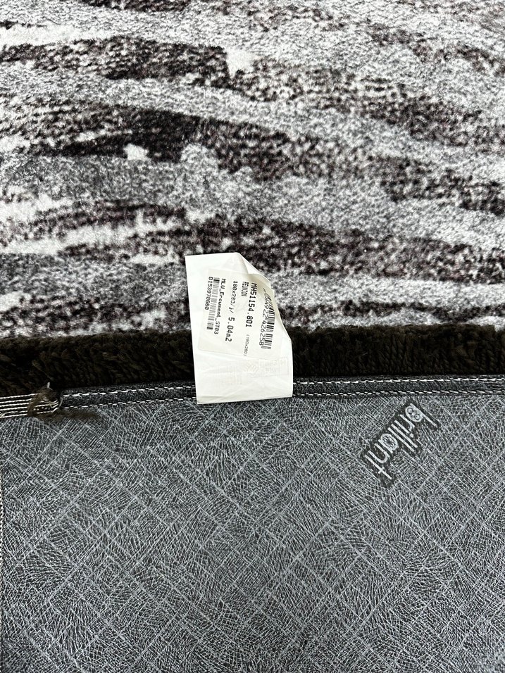 Gri Soyut Desenli Modern Halı 180x280 Yıkanabilir Kaymaz Halı - Görsel 3