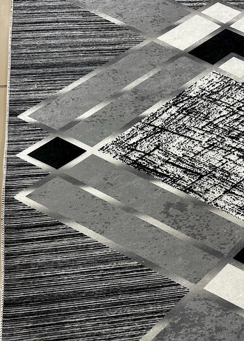 Gri Yılan Desenli Modern Koridor Halısı - Görsel 3