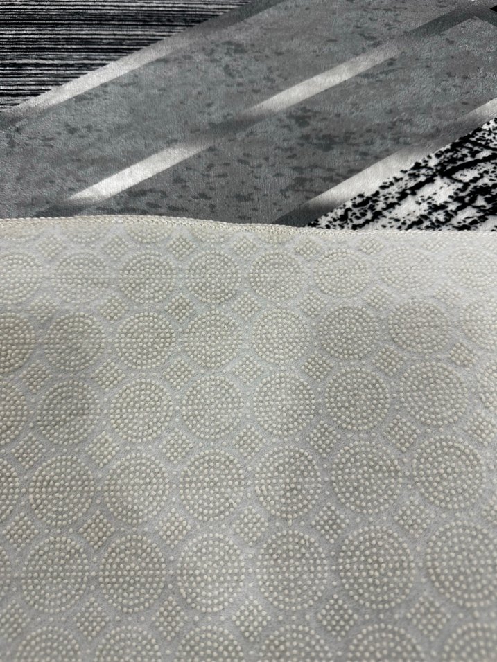 Gri Yılan Desenli Modern Koridor Halısı - Görsel 5