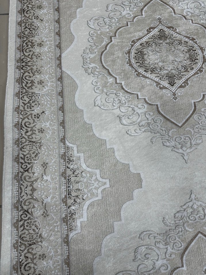 Bej Renkli Klasik Desensiz Halı - Görsel 3