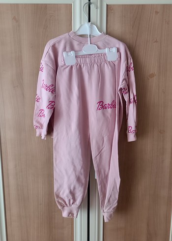 Barbie Baskılı Pembe Kız Eşofman Takımı - Görsel 2