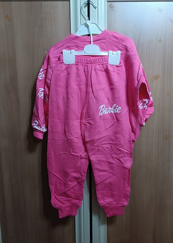 Barbie Baskılı Pembe Kız Eşofman Takımı - Görsel 2