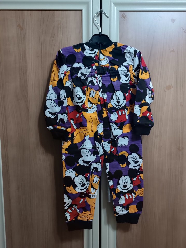 Renkli Mickey Mouse Desenli Erkek Çocuk Eşofman Takımı - Görsel 2