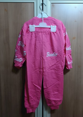 Pembe Barbie Baskılı Mevsimlik Kız Eşofman Takımı - Görsel 2