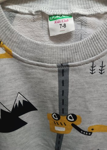 Gri Baskılı Erkek Çocuk Sweatshirt - Görsel 3
