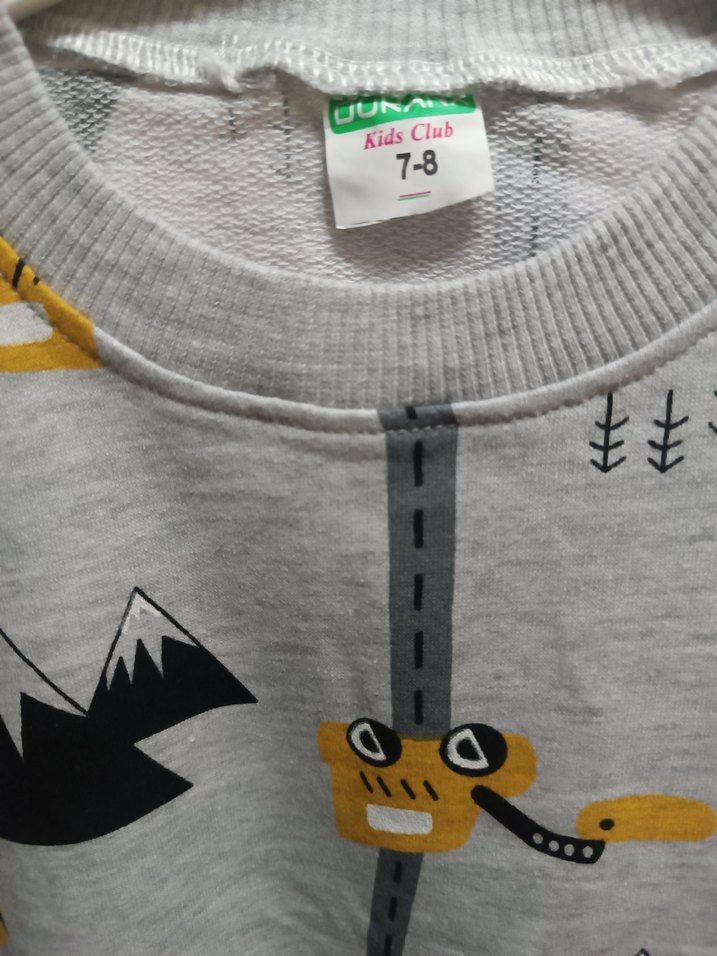Gri Baskılı Erkek Çocuk Sweatshirt - Görsel 3