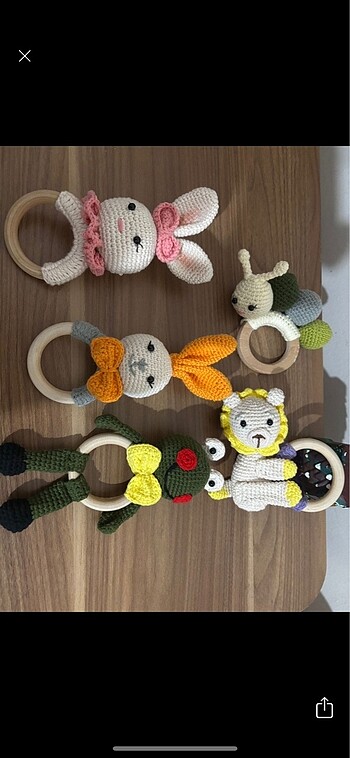 Amigurumi dişlik çıngırak