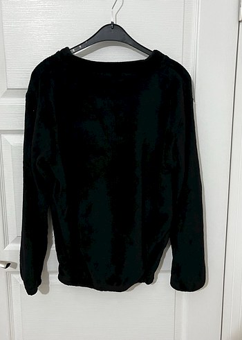 Siyah Kadın Uzun Kollu Sweatshirt - Görsel 2