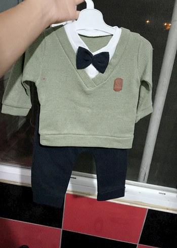 Gri Papyonlu Bebek Erkek Takım