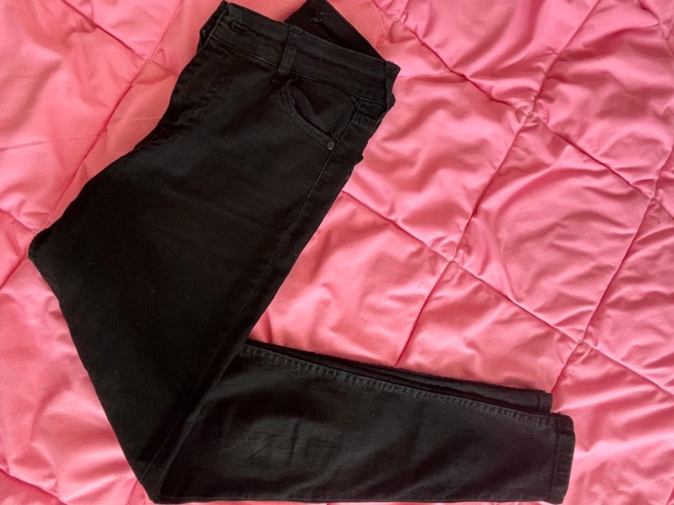 Kemerli Siyah Kadın Skinny Jean - Görsel 2