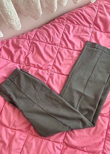 Gri Wide leg Kadın Kumaş Pantolon - Görsel 2