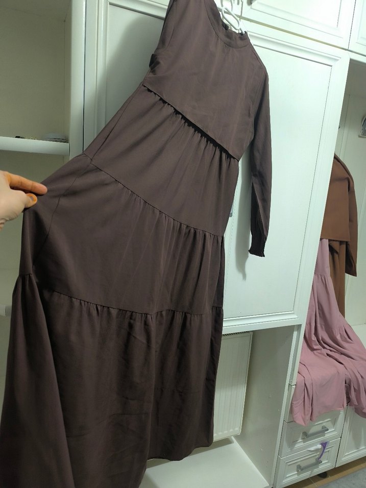 tesettür Kat Katlı Elbise - Görsel 5