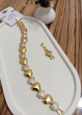 Altın Renkli Zincir Detaylı Kadın Bileklik xjupınk - Görsel 2