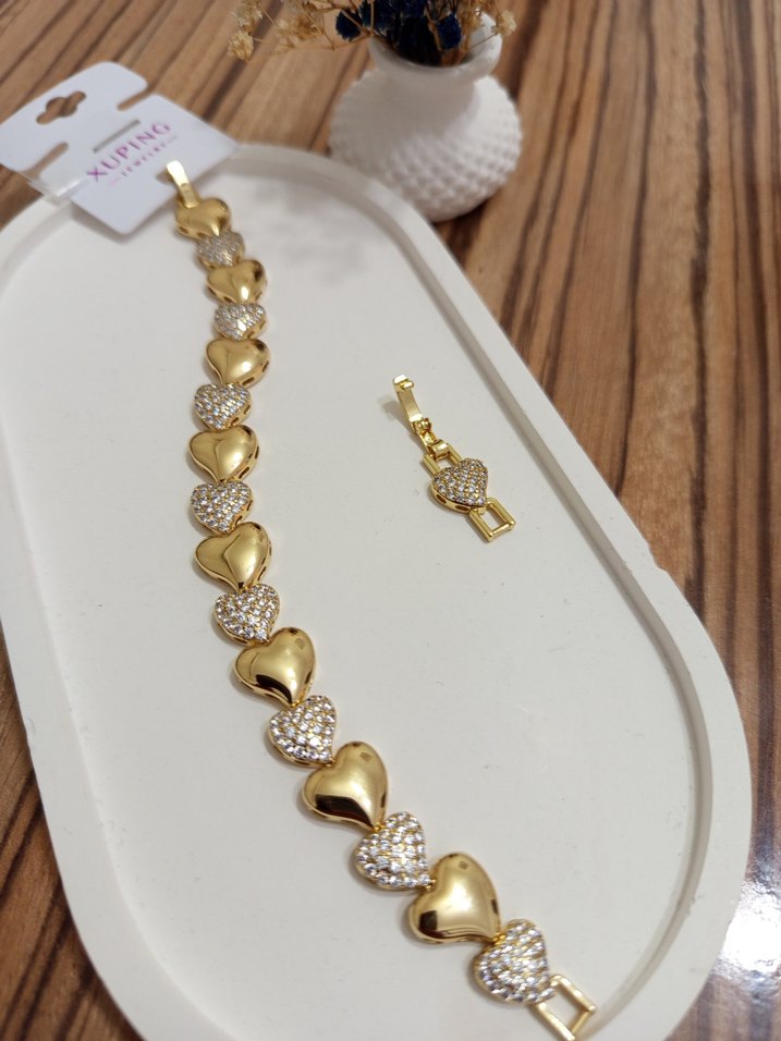 Altın Renkli Zincir Detaylı Kadın Bileklik xjupınk - Görsel 2