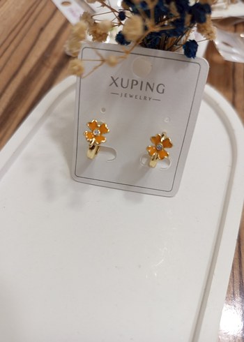 Xuping Altın Renk Mini Çiçek Küpe - Görsel 2