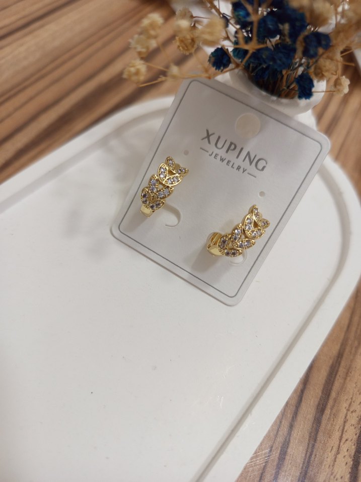 Xuping Altın Renk Leopar Mini Küpe - Görsel 2