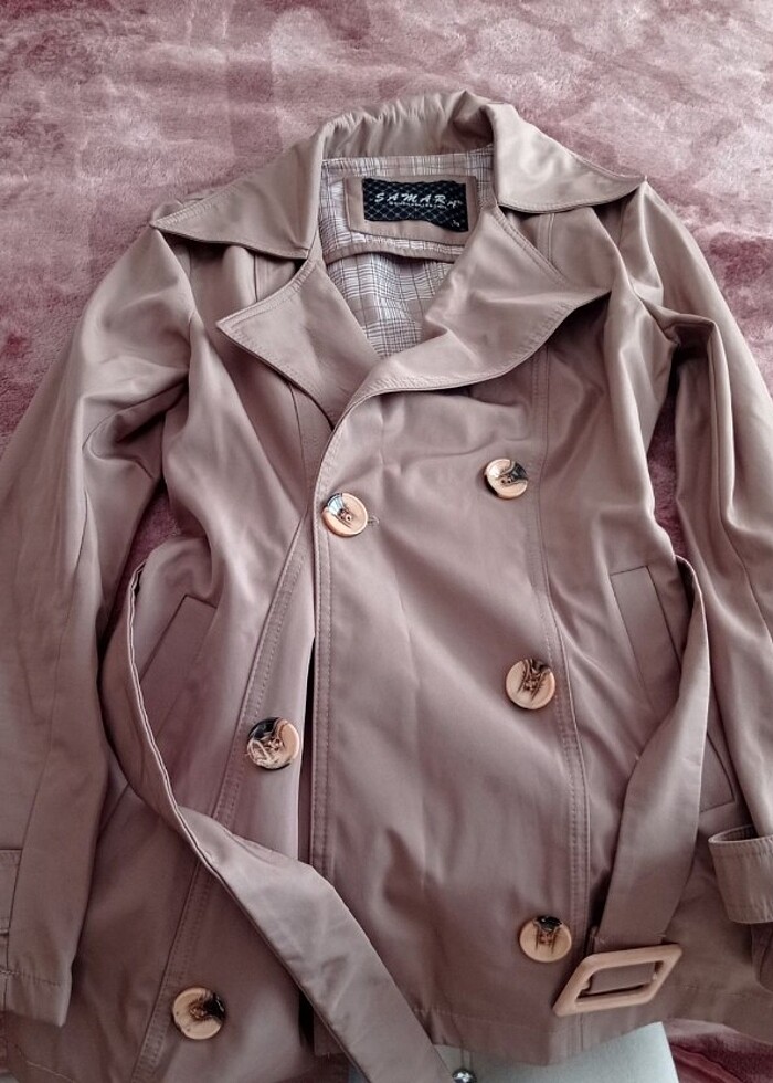 Krem trençkot  - Görsel 3