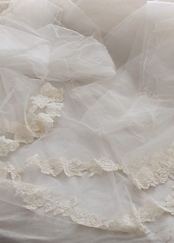 Straplez A Kesim Beyaz Uzun Gelinlik - Görsel 6