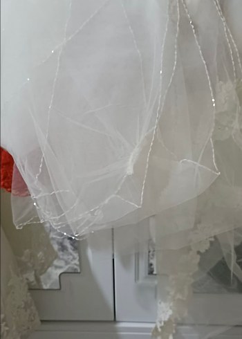 Straplez A Kesim Beyaz Uzun Gelinlik - Görsel 2