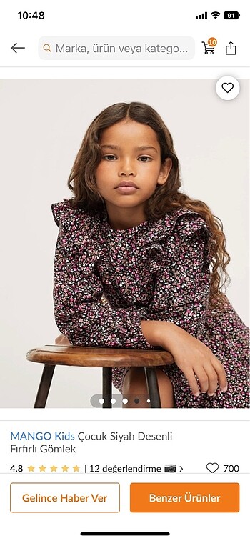 Mango Kids Mango kız çocuk bluz