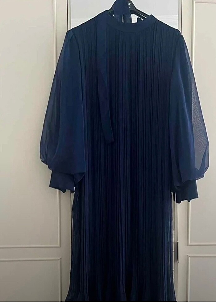 Piliseli janjan şifon elbise trendyol - Görsel 3