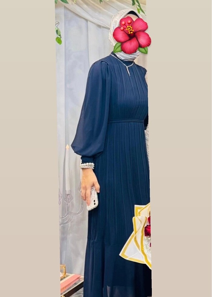 Piliseli janjan şifon elbise trendyol - Görsel 4