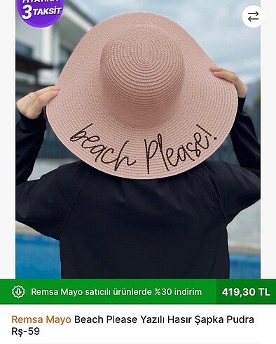 Fötr hasır şapka krem renk - Görsel 3