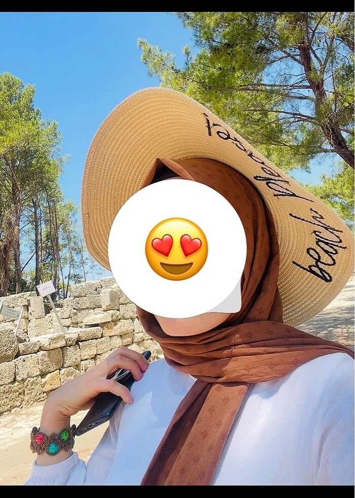 Fötr hasır şapka krem renk - Görsel 2