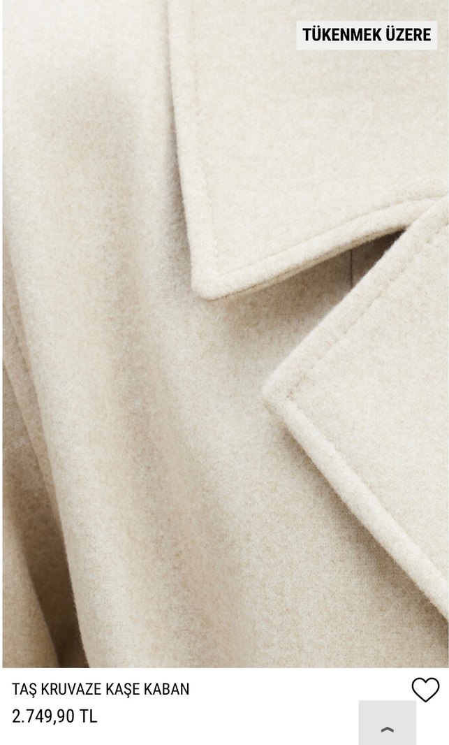 Be Blue Taş Renk Kruvaze Kase Kaban sıfır - Görsel 3