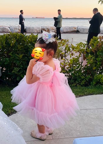 Pembe kız çocuk abiye / özel gün elbisesi kız tütü elbise - Görsel 2