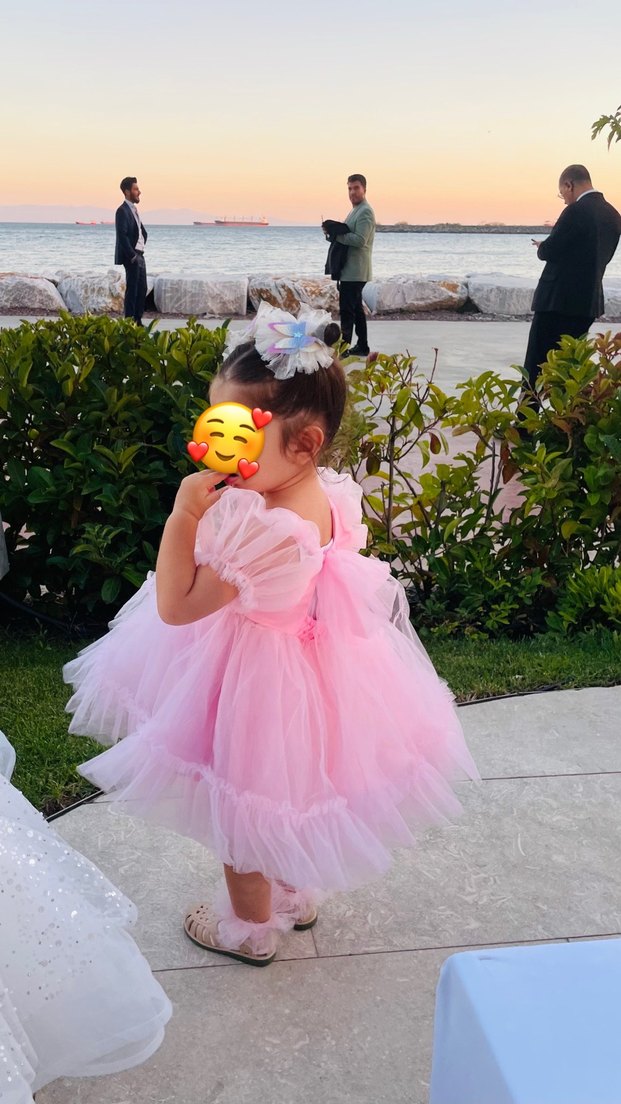 Pembe kız çocuk abiye / özel gün elbisesi kız tütü elbise - Görsel 2