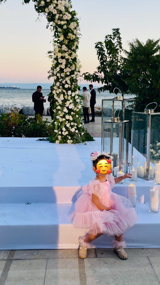 Pembe kız çocuk abiye / özel gün elbisesi kız tütü elbise - Görsel 3