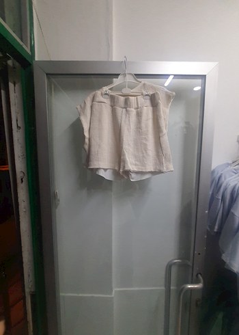 Diğer Krem Salaş Kadın Bluz+Şort