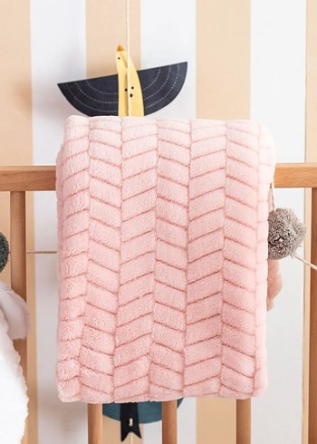 LCW Baby Pembe Desenli Kız Bebek Battaniyesi - Görsel 2