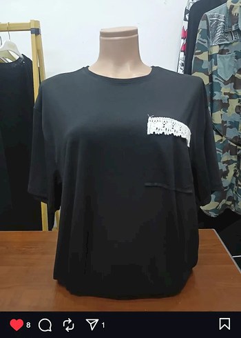 Siyah Mini Kadın Tişört