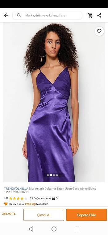 Zara ZARA or astarlı saten elbise