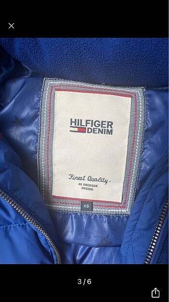 xs Beden Tommy Hilfiger mavi şişme yelek XS