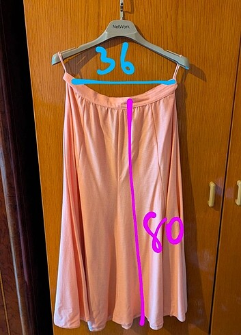 38 Beden pembe Renk Etek Tişört Takım