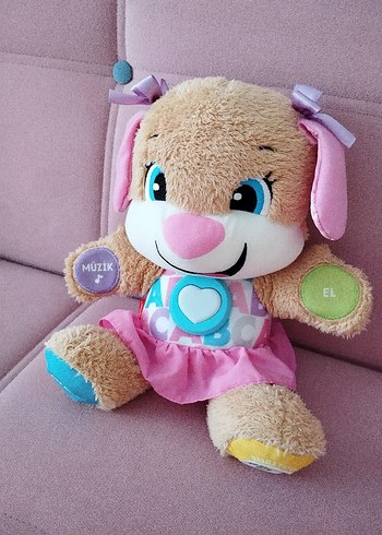 Fisher Price Pastel Pembe Eğitici Peluş Köpek