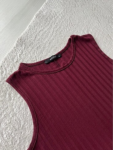 s Beden bordo Renk Bordo mini elbise