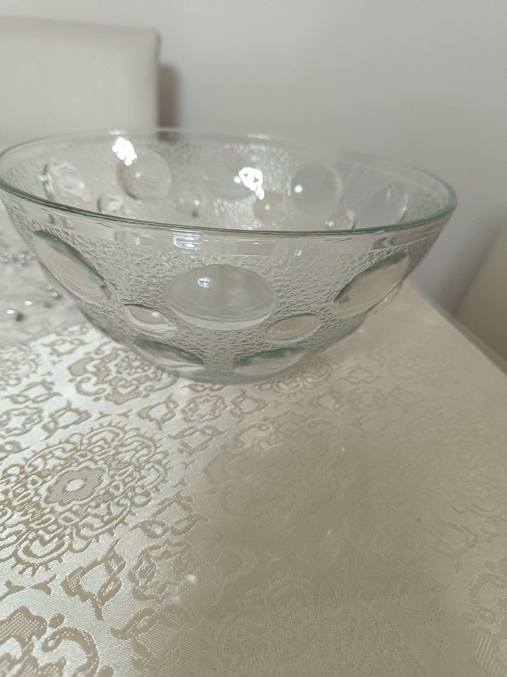 Şeffaf Cam Dekoratif Kase - Görsel 2