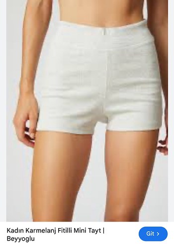 Beyaz Pamuklu Mini Hamile Şortu - Görsel 3