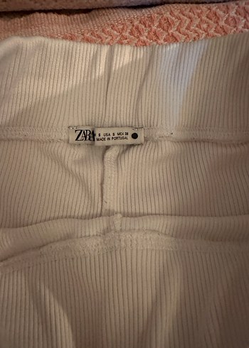 Beyaz Pamuklu Mini Hamile Şortu - Görsel 2