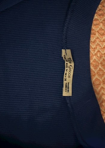 Mavi V Yakalı Fermuarlı Hamile Bluzu - Görsel 2