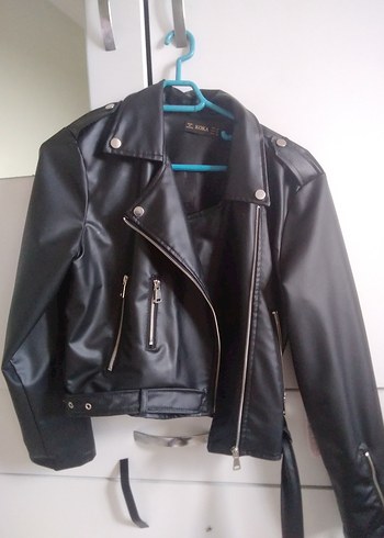 kadın deri ceket - Görsel 2