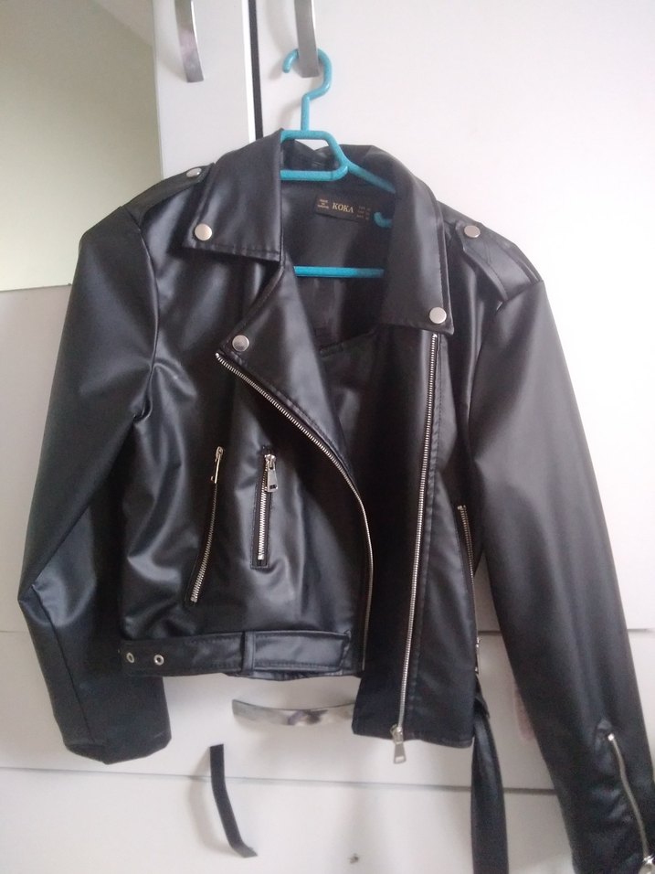 kadın deri ceket - Görsel 2